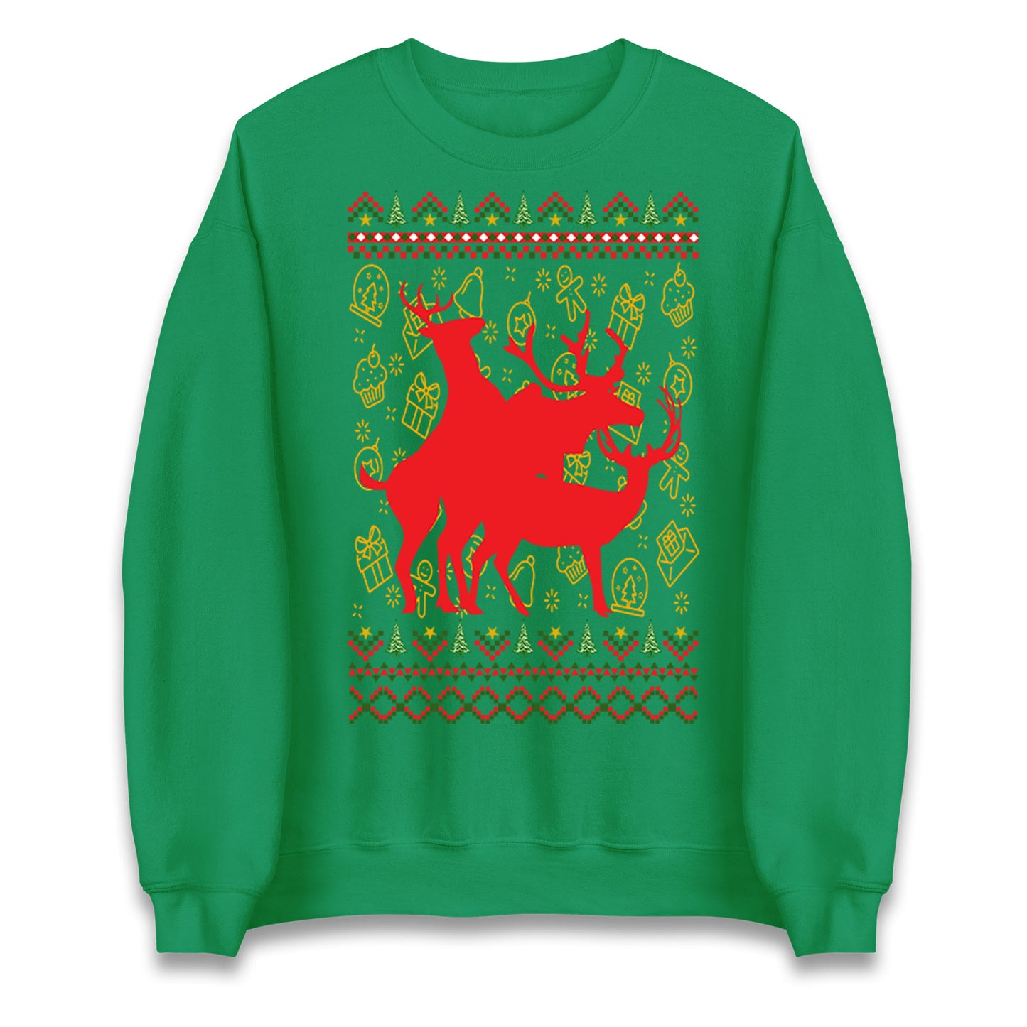 Reindeer Making Fun Christmas Sweatshirt