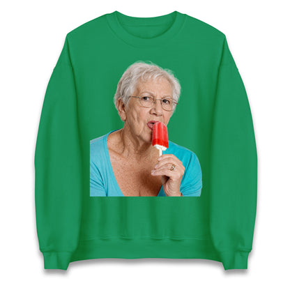 Grandma Licking Lollipop Seductively Jumper