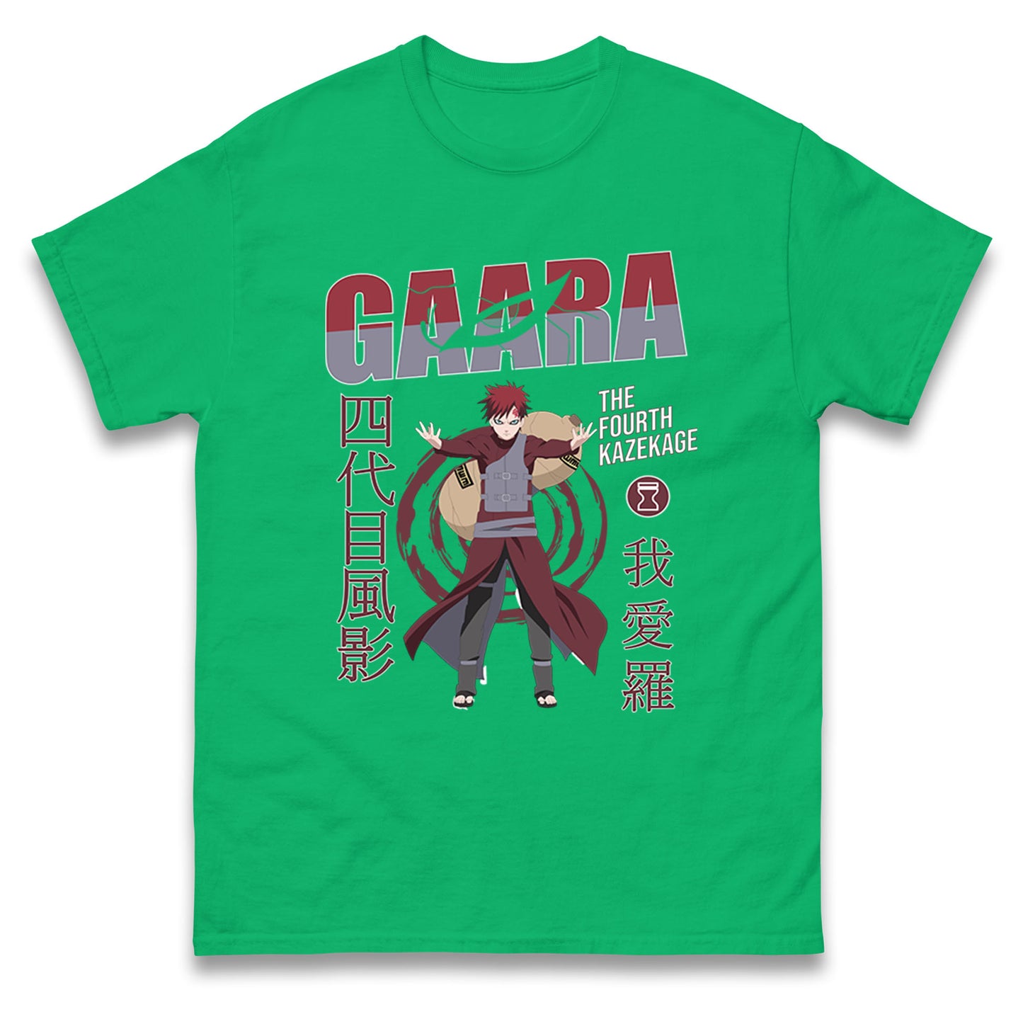 naruto shippuden gaara the fourth kazekage t shirt