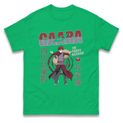 naruto shippuden gaara the fourth kazekage t shirt