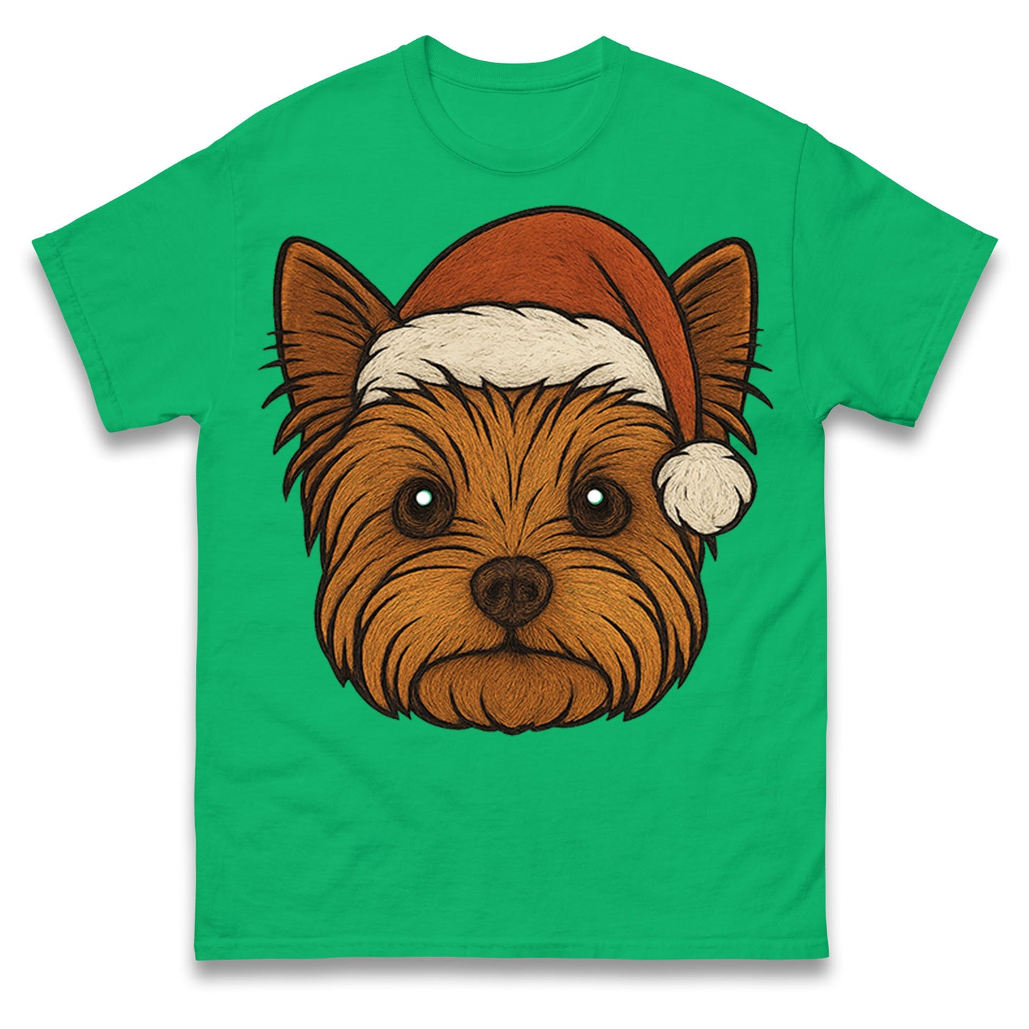 Yorkshire Terrier Face Christmas T Shirt