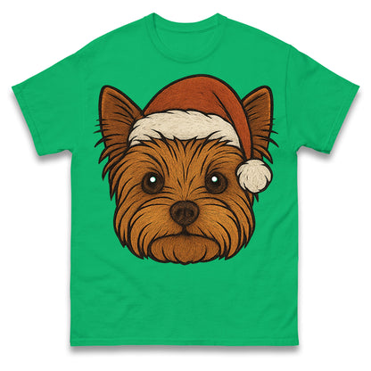 Yorkshire Terrier Face Christmas T Shirt