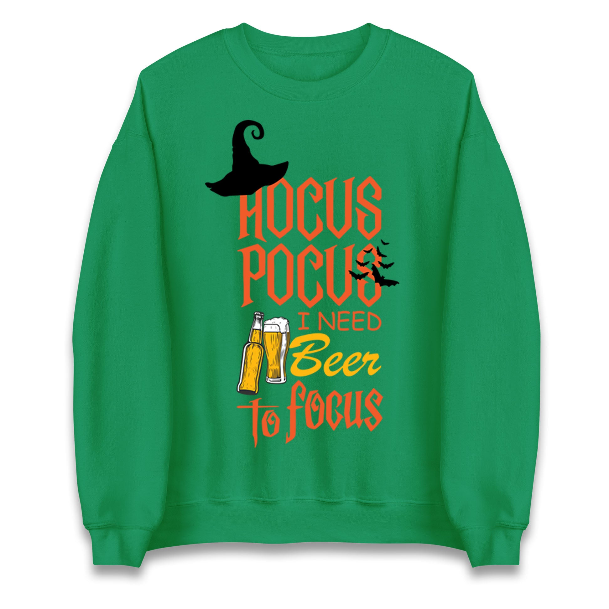 Hocus Pocus I Need Beer To Focus Halloween Sweatshirt
