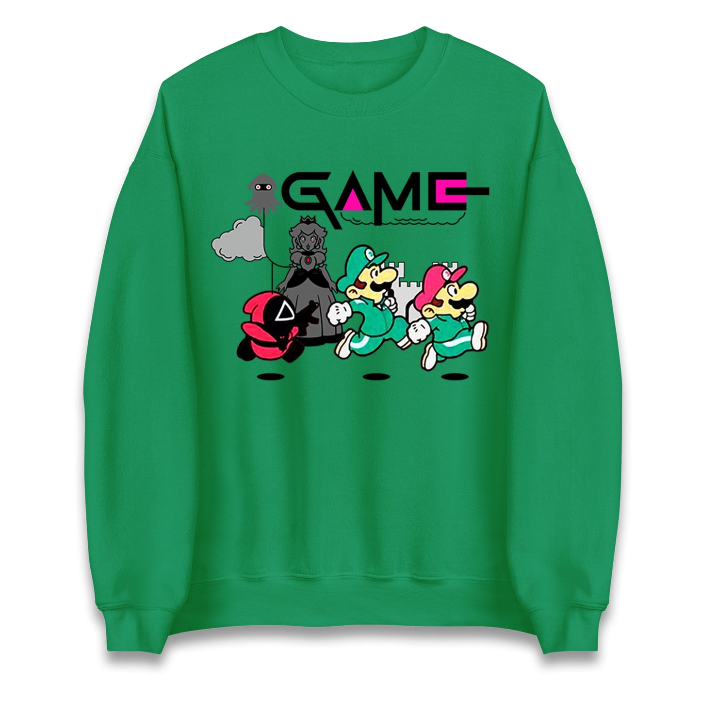 squid game super mario sweatshirt