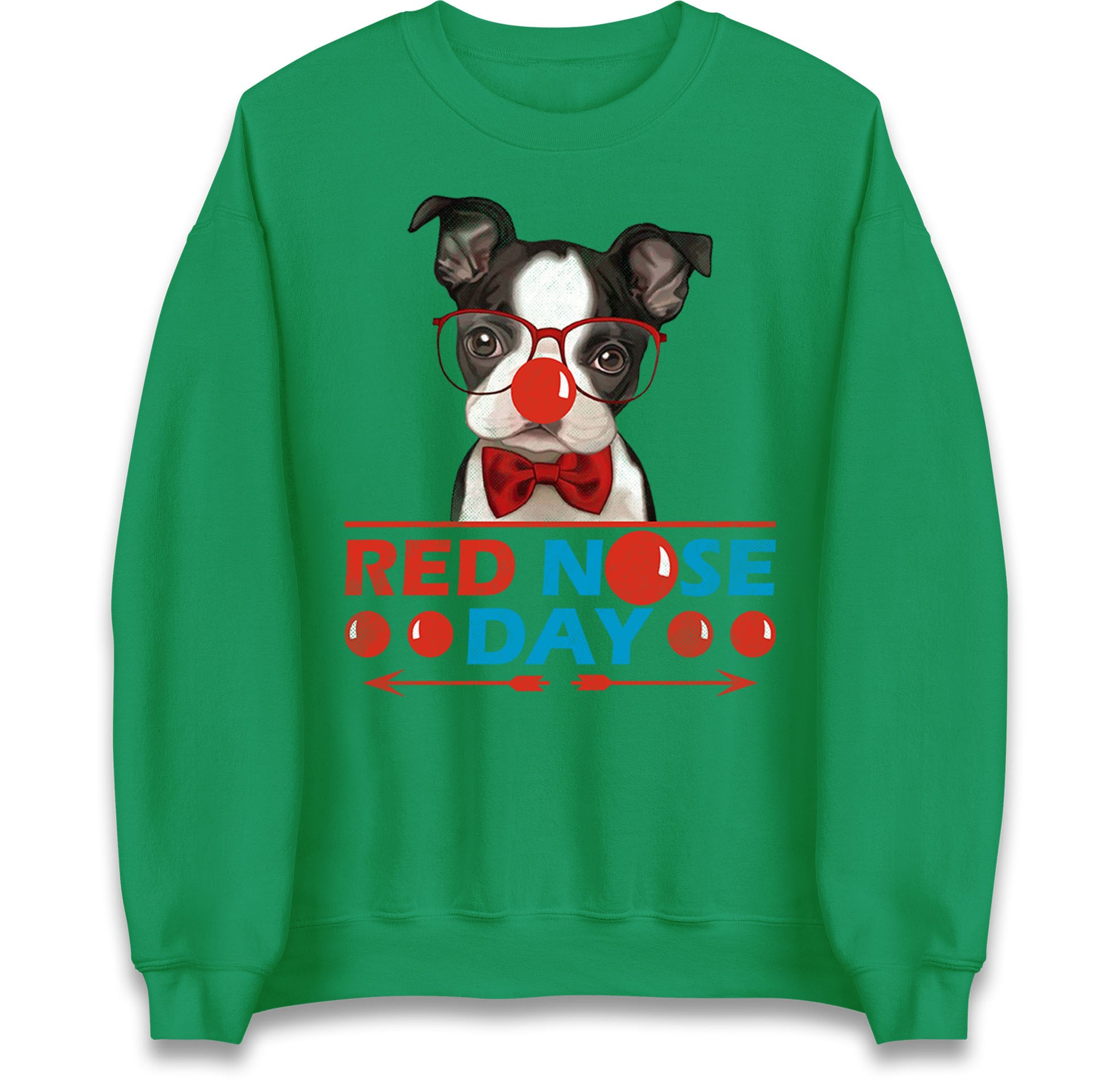 dog red nose day jumper