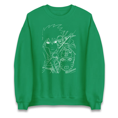 sasuke uchiha and naruto uzumaki sweatshirt