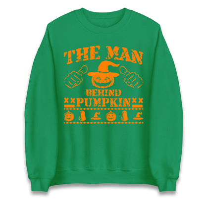 The Man Behind Pumpkin Halloween Unisex Sweatshirt