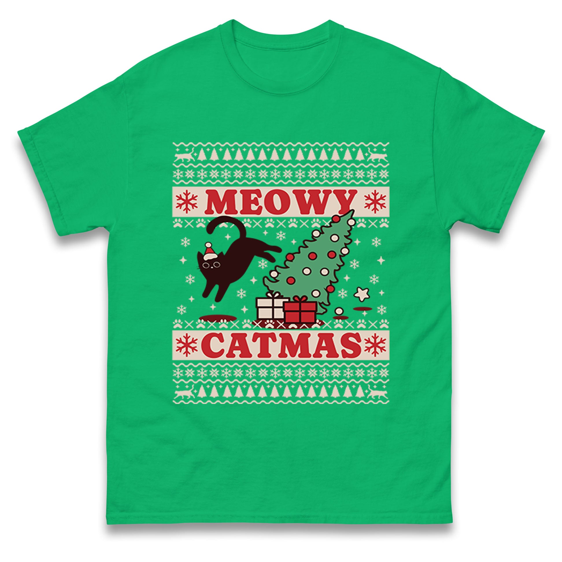 Christmas Cat T Shirt