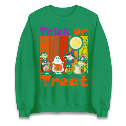 Scary Vampire Trick Or Treat Halloween Sweatshirt
