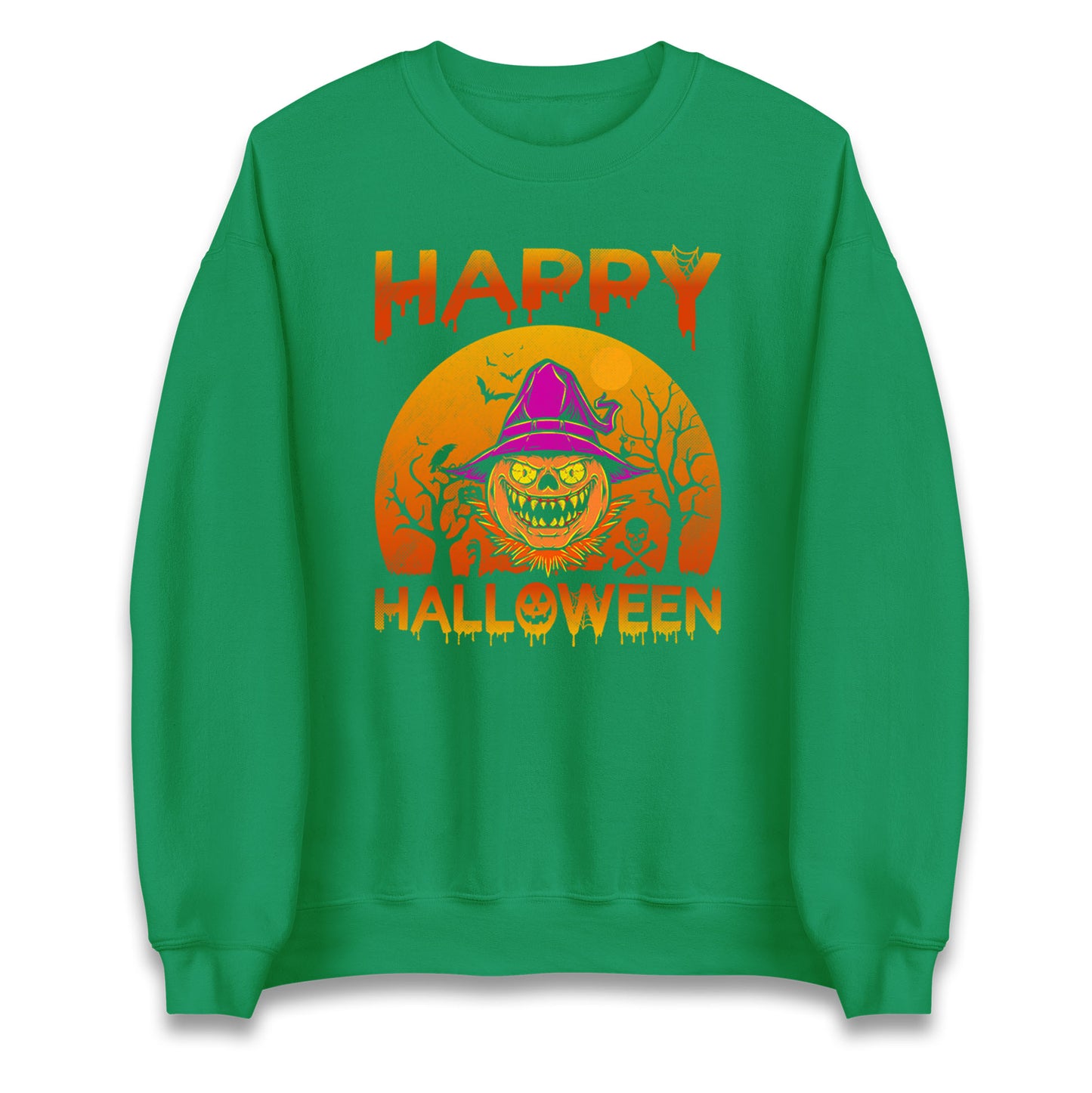 Happy Halloween Pumpkin Witch Sweatshirt
