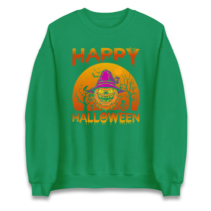 Happy Halloween Pumpkin Witch Sweatshirt
