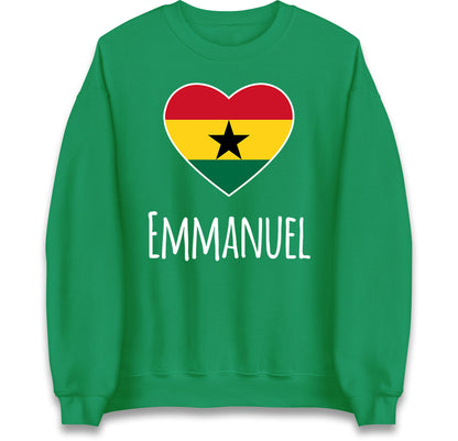 ghana heart flag jumper