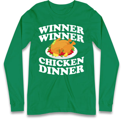 Chicken Dinner Pubg Long Sleeve T-Shirt