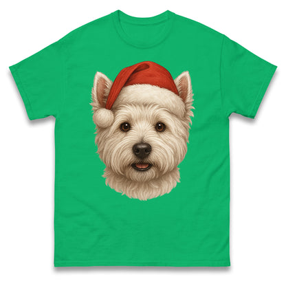 West Highland White Terrier Face Christmas T Shirt