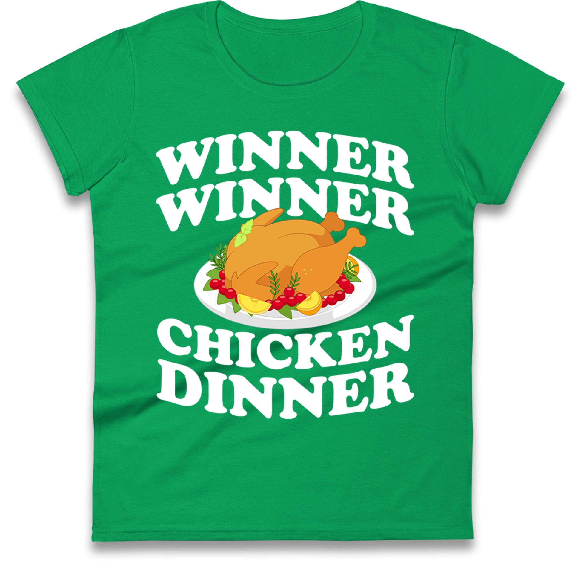 Chicken Dinner Pubg Ladies T-Shirt