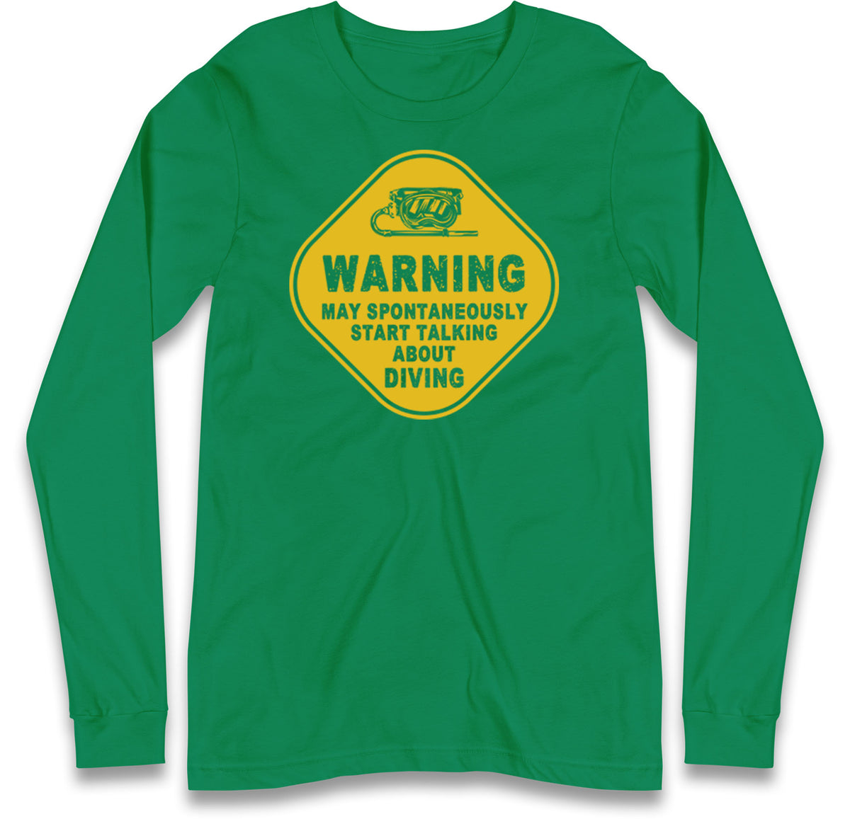 warning diving long sleeve t shirt