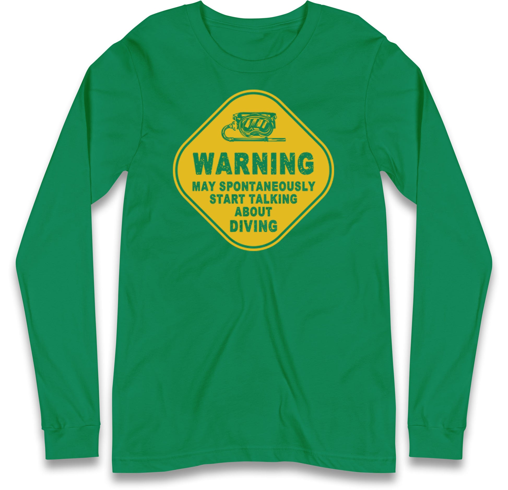 warning diving long sleeve t shirt