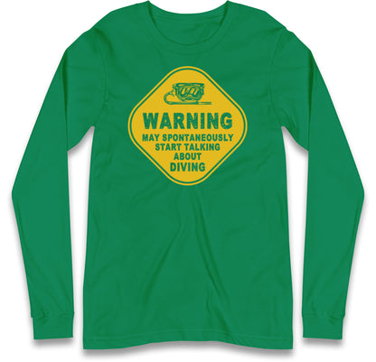 warning diving long sleeve t shirt