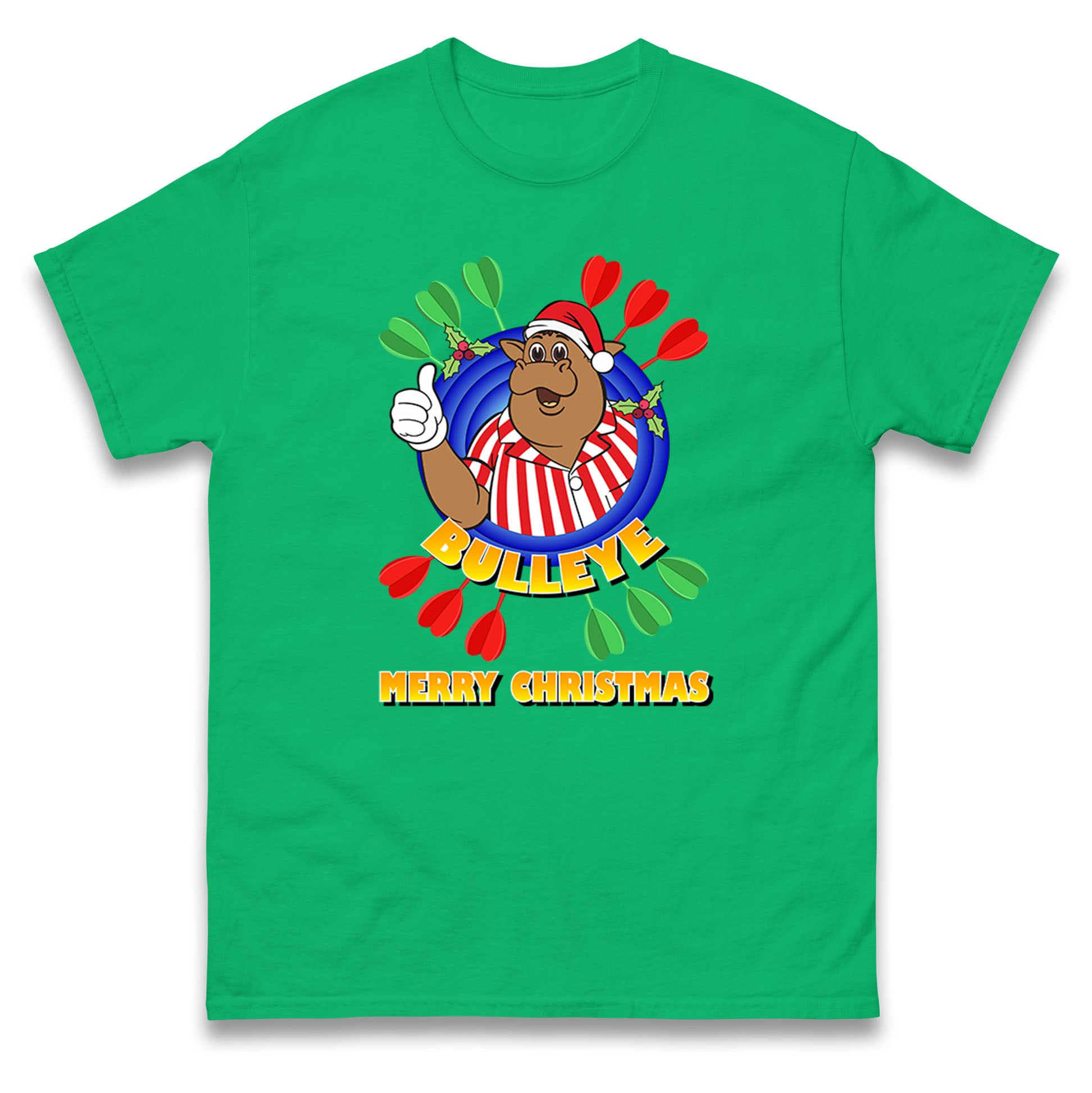 bullseye dartboard christmas t shirt