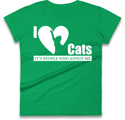 i love cats womens t shirt