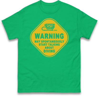 warning diving t shirt