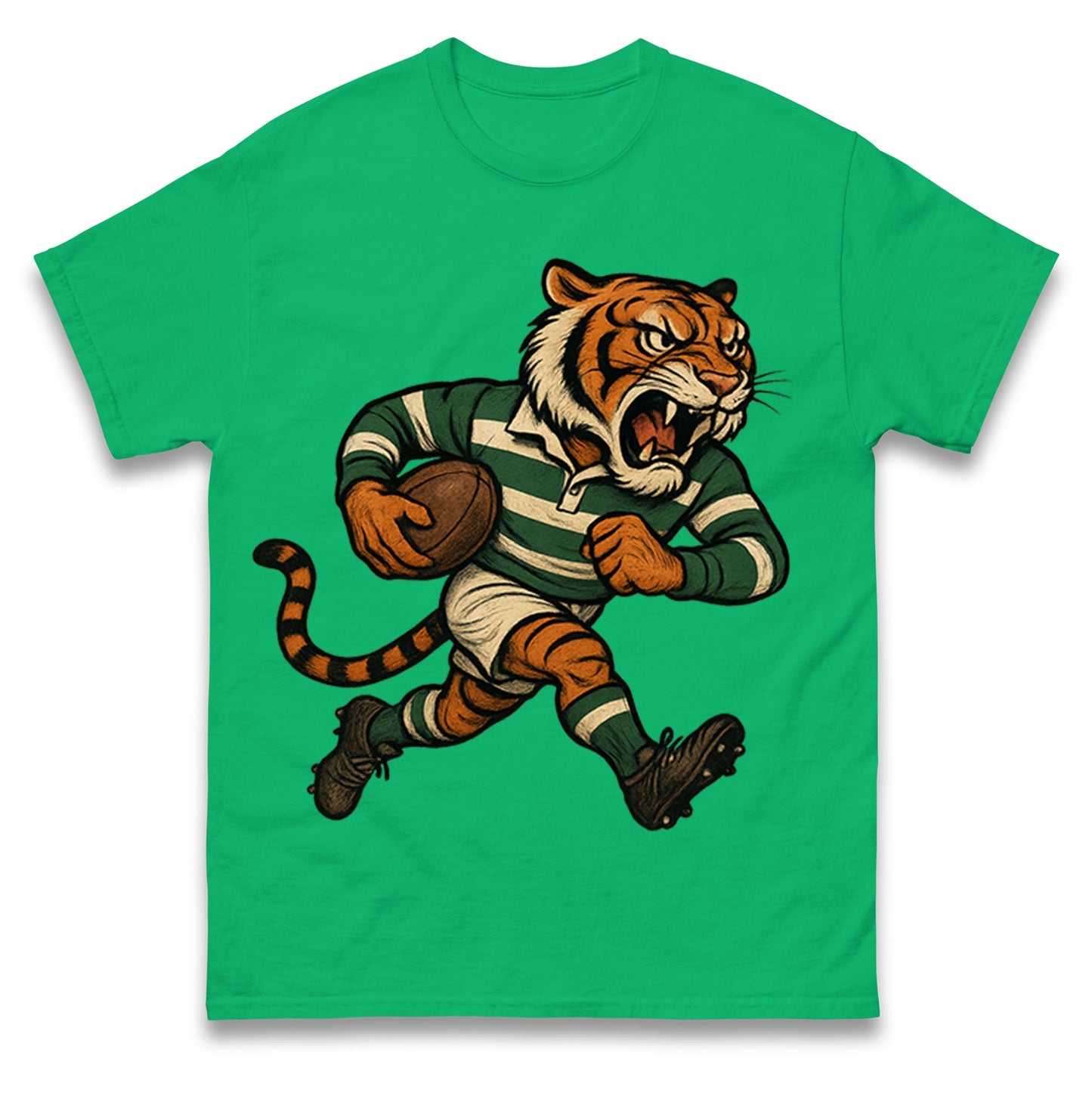 Retro Leicester Tigers Rugby Union T Shirt 