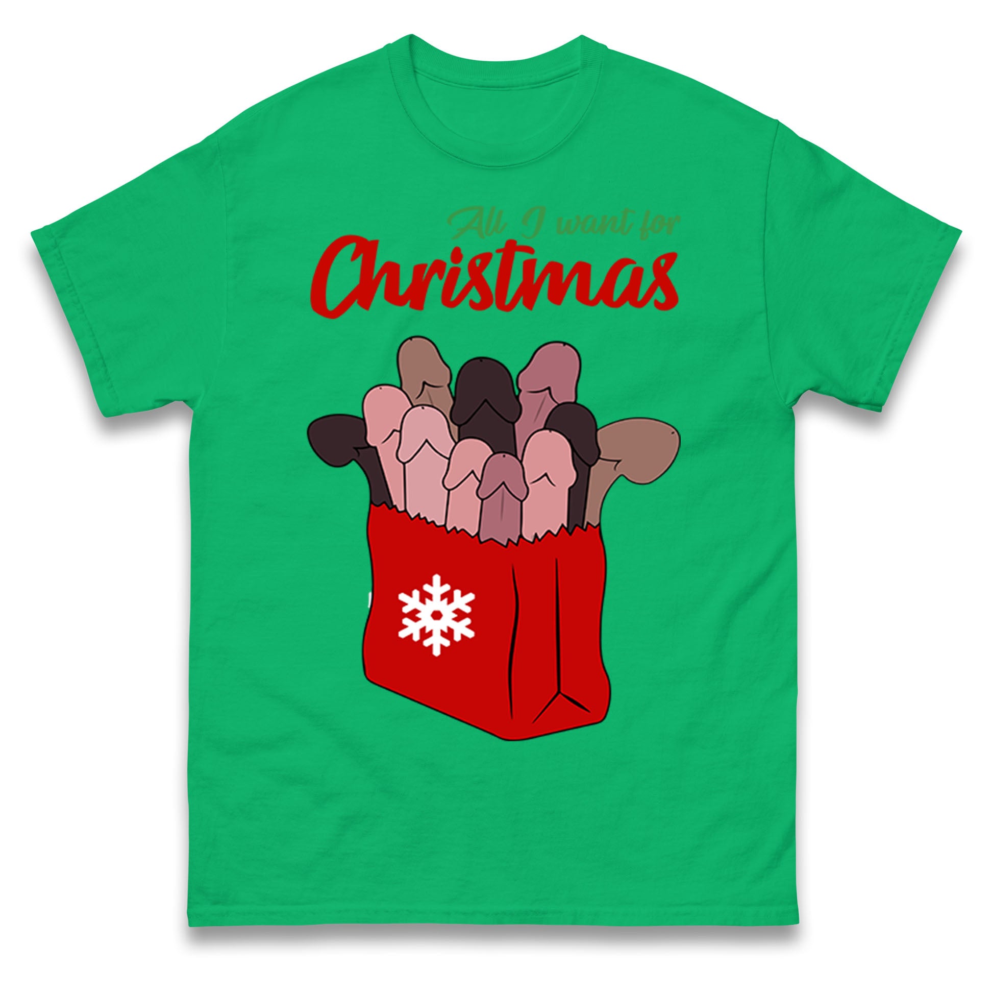 All I Want For Christmas Santa Bag Funny T Shirt