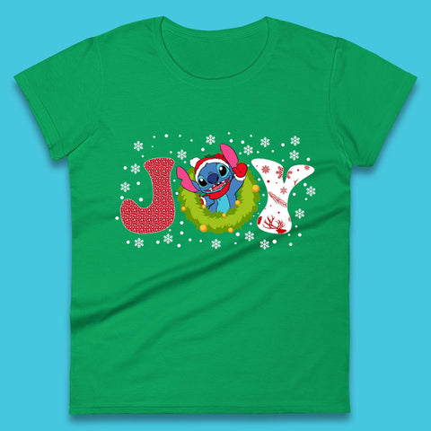 Joy Stitch Christmas Womens T-Shirt