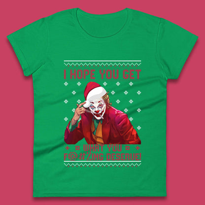 Joker Christmas Womens T-Shirt
