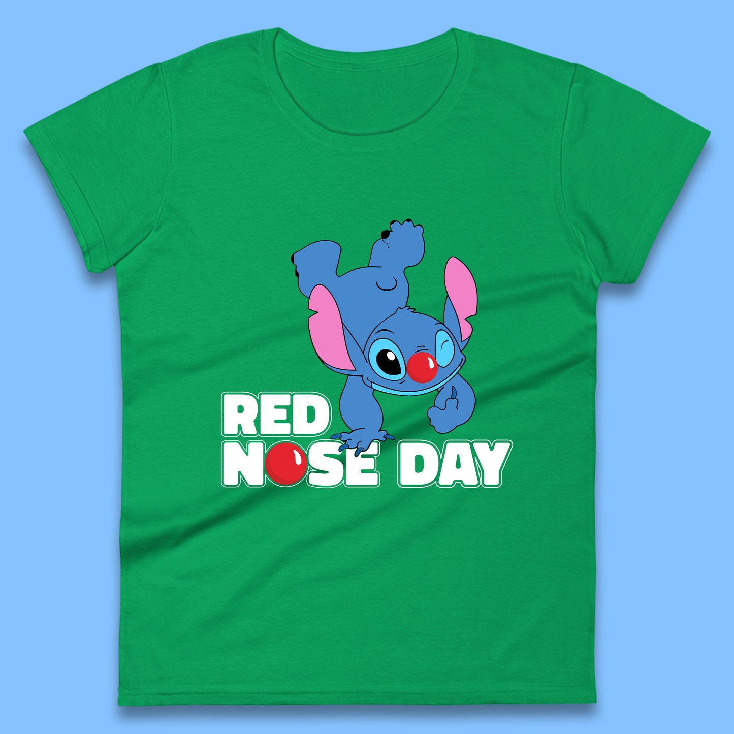Stitch Red Nose Day Womens T-Shirt