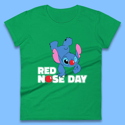 Stitch Red Nose Day Womens T-Shirt