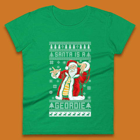 Santa Is A Gerodie Christmas Womens T-Shirt