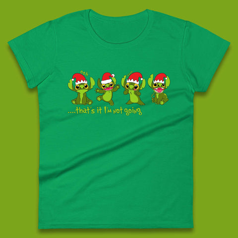 Grinch Stitch Christmas Womens T-Shirt