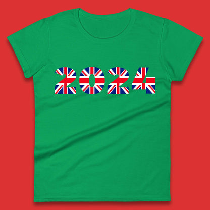 New Year 2024 UK Flag Womens T-Shirt