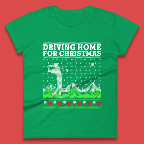 Driving Home For Christmas Golf Womens T-Shirt