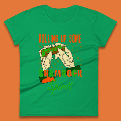 Rolling Up Some Shamrock Spirit Womens T-Shirt
