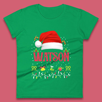 christmas santa claus hat womens t shirt