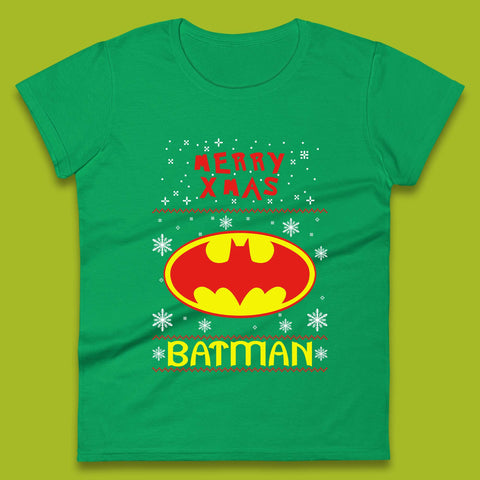 Merry Xmas Batman Womens T-Shirt