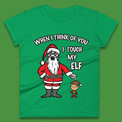 Cheeky Rude Funny Christmas Womens T-Shirt