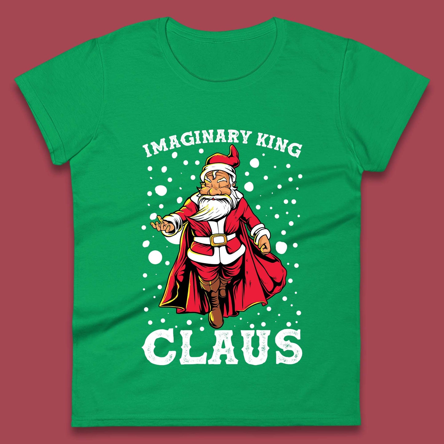 imaginary king santa christmas womens t shirt
