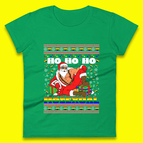 Ho Ho Ho Homosexual Christmas Womens T-Shirt