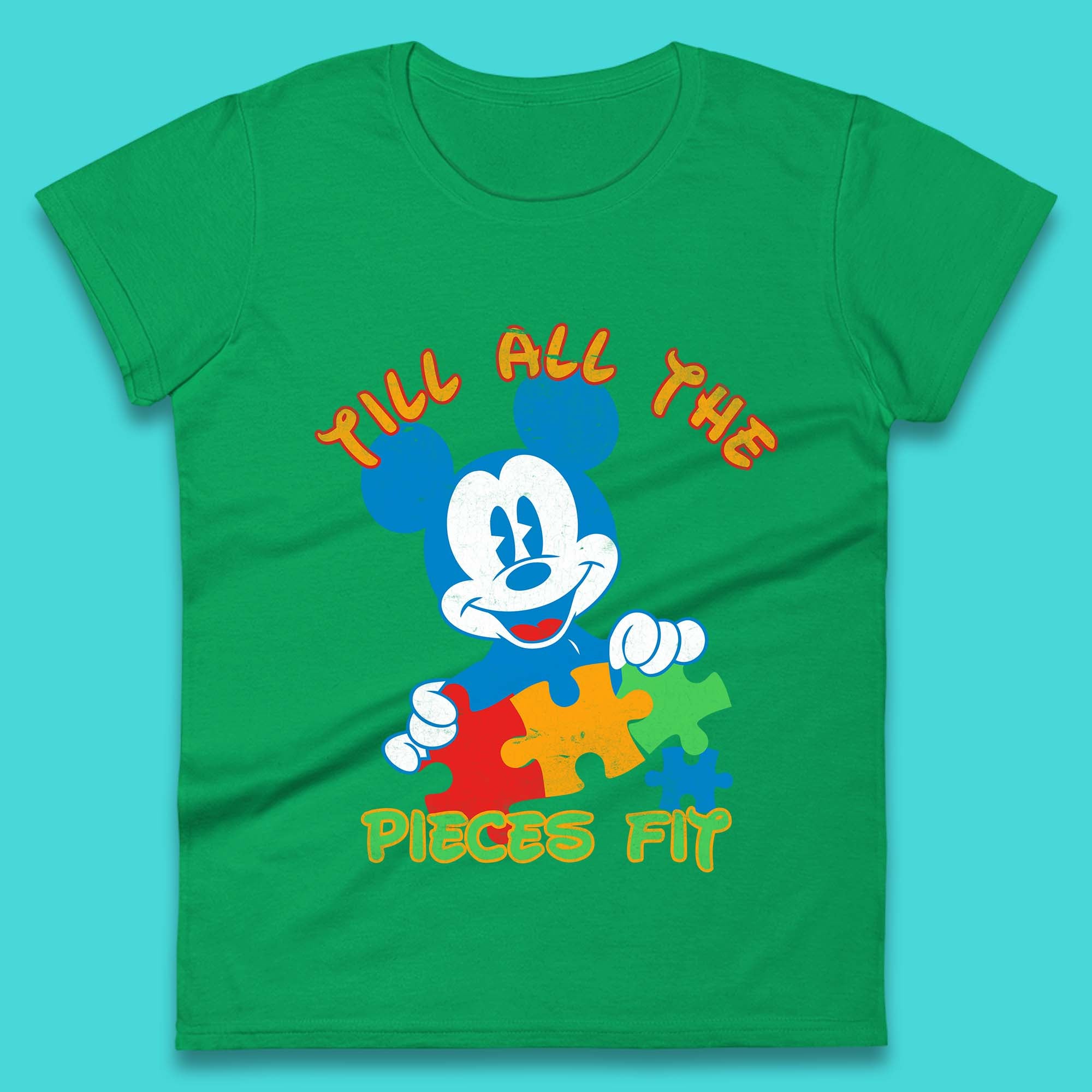 Autism Mickey Mouse Womens T-Shirt