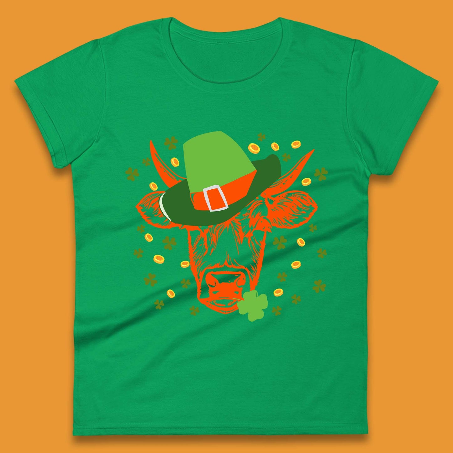 St Patrick's Cow Womens T-Shirt