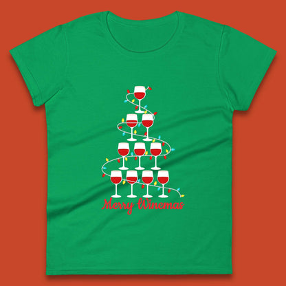 Merry Winemas Christmas Womens T-Shirt