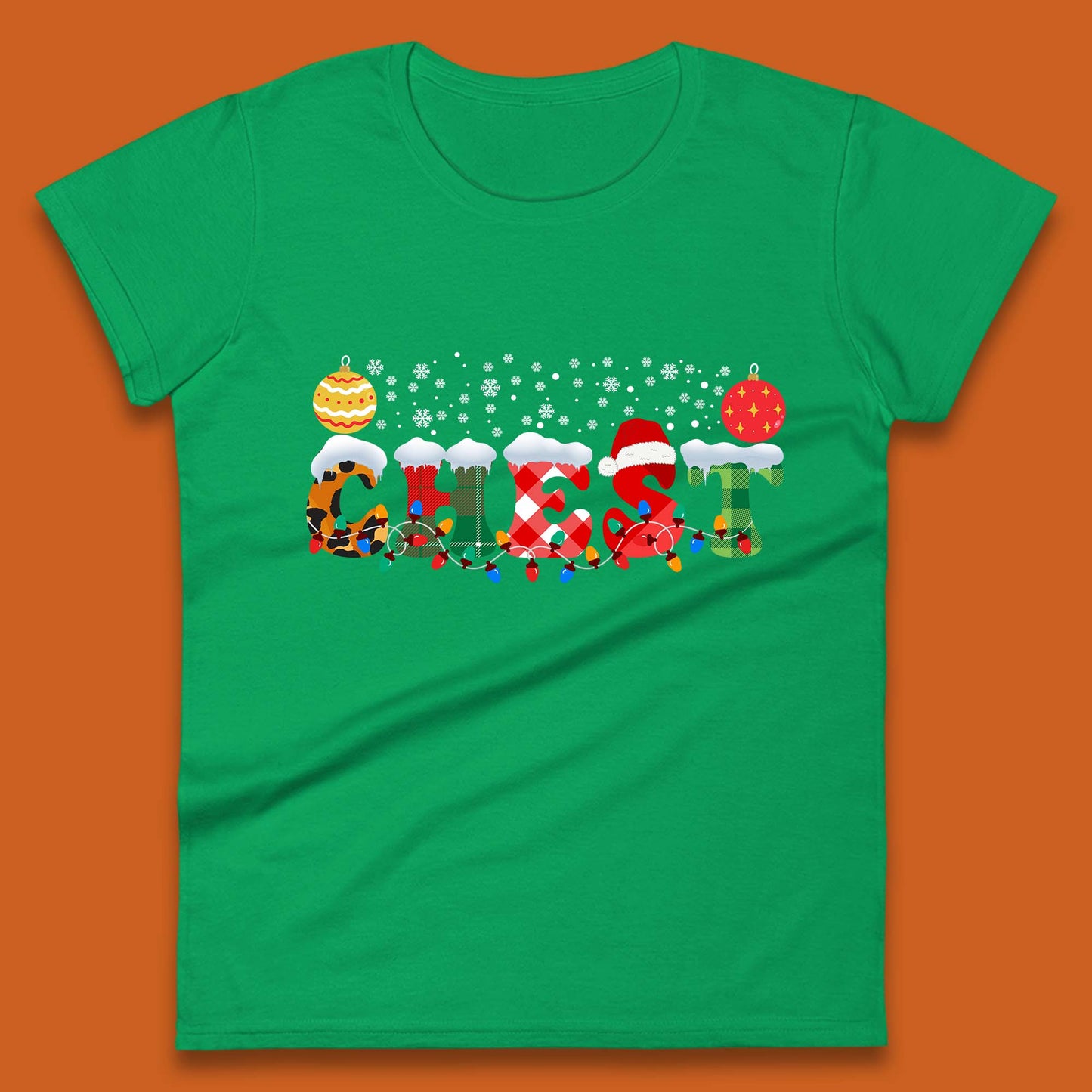 chest and nuts christmas snow winter t shirt