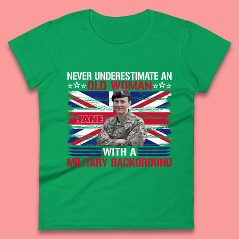 Personalised Never Underestimate An Old Woman T-Shirt