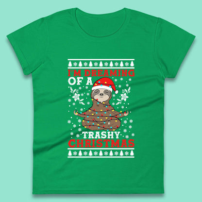 sloth christmas womens t shirt