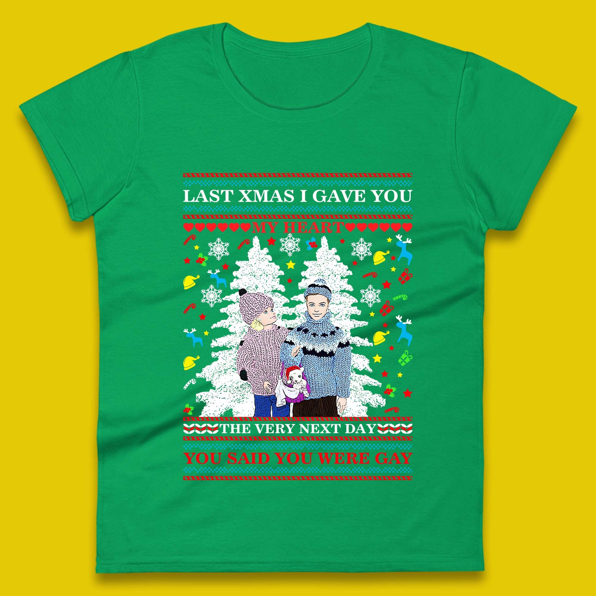 gay christmas womens t shirt