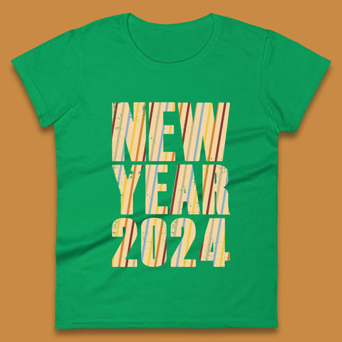 Retro Style New Year 2024 Womens T-Shirt
