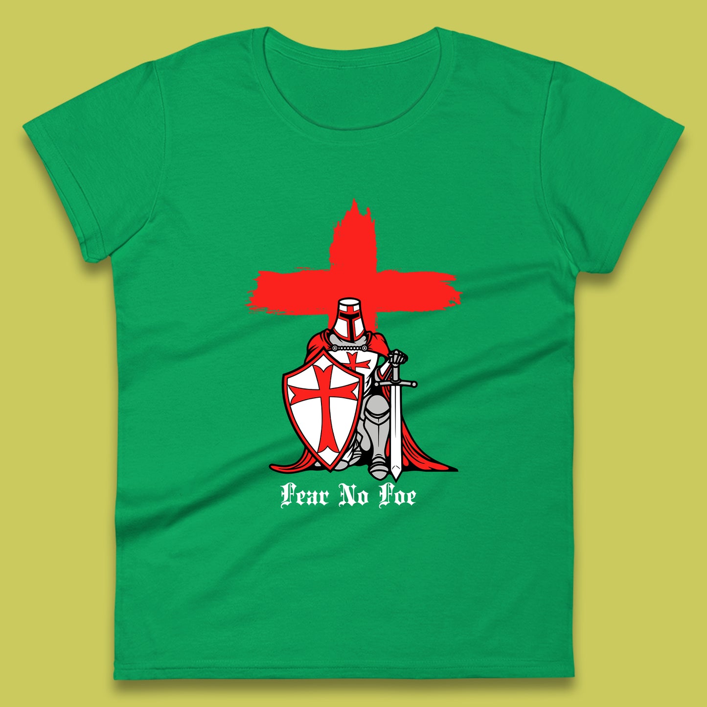 Fear No Foe St George's Day Womens T-Shirt